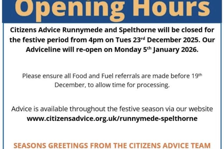 festive opening hours